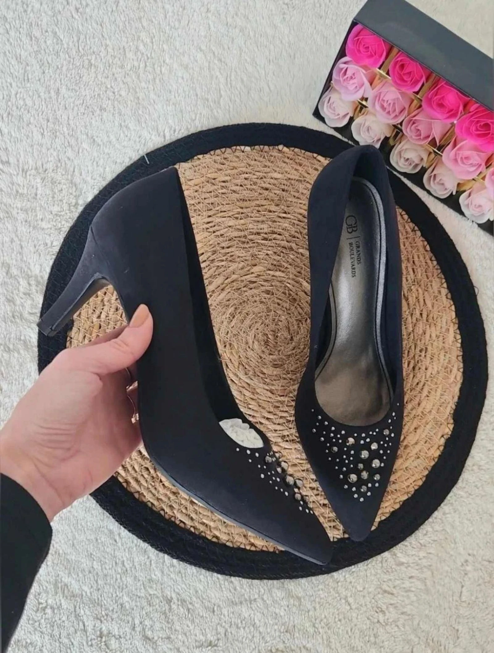 Zwarte strass hakken grand boulevard ●Maat 41●🌸 – photo 2